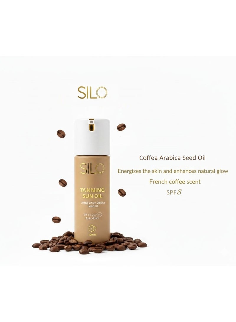 SILO tanning oil SPF 8, 100 ml, Coffee seed oil - Image 5